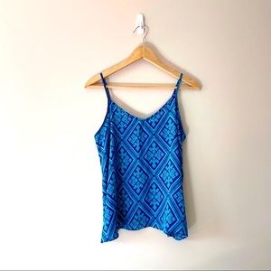 Forever 21 | blue geo printed cami, M